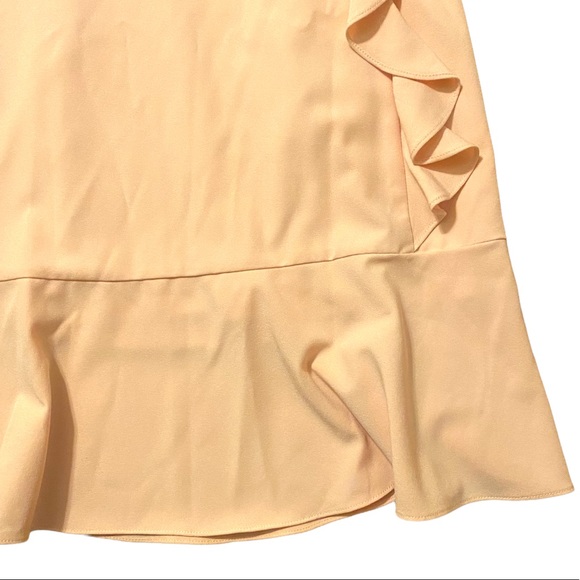 CHETTA B pink blush v-neck ruffle dress size 10 - Picture 4 of 6